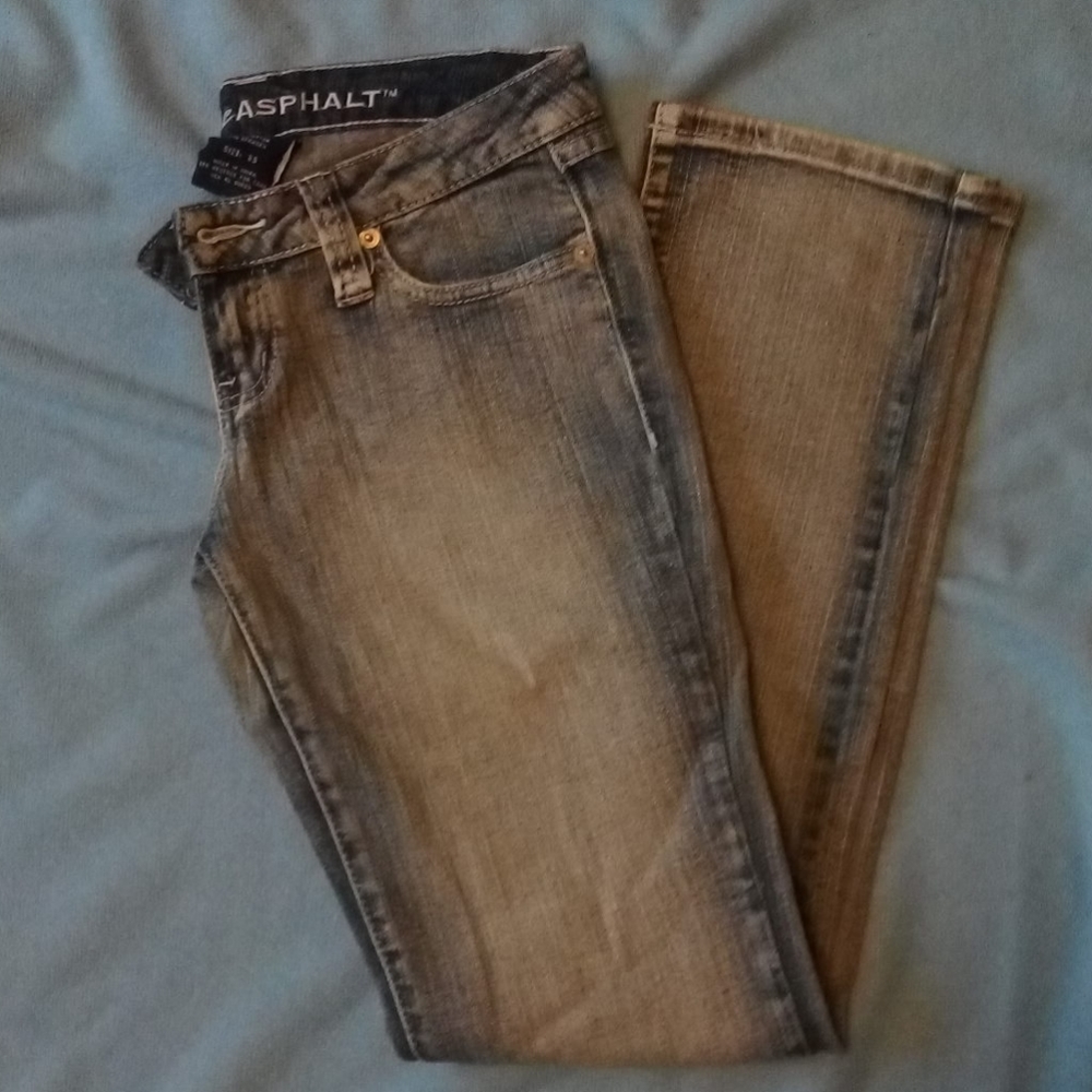Blue Asphalt faded straight leg jeans, sz 3S